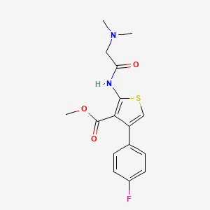 molecular formula C16H17FN2O3S B4693151 METHYL 2-[2-(DIMETHYLAMINO)ACETAMIDO]-4-(4-FLUOROPHENYL)THIOPHENE-3-CARBOXYLATE 