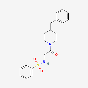 molecular formula C20H24N2O3S B4693211 N-[2-(4-benzylpiperidin-1-yl)-2-oxoethyl]benzenesulfonamide 