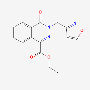 molecular formula C15H13N3O4 B4693325 ETHYL 3-[(1,2-OXAZOL-3-YL)METHYL]-4-OXO-3,4-DIHYDROPHTHALAZINE-1-CARBOXYLATE 