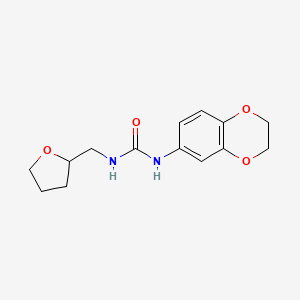molecular formula C14H18N2O4 B4693440 N-(2,3-DIHYDRO-1,4-BENZODIOXIN-6-YL)-N'-TETRAHYDRO-2-FURANYLMETHYLUREA 