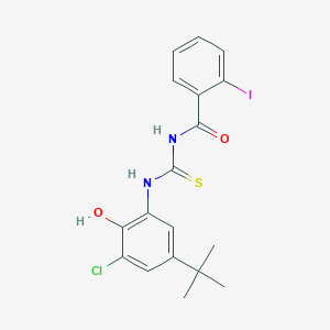 molecular formula C18H18ClIN2O2S B4693450 N-[(5-tert-butyl-3-chloro-2-hydroxyphenyl)carbamothioyl]-2-iodobenzamide 