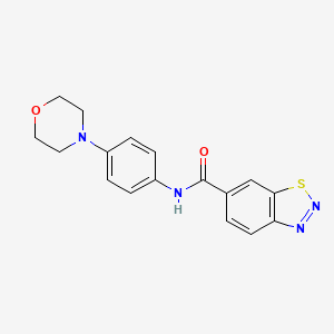 molecular formula C17H16N4O2S B4693491 N-[4-(morpholin-4-yl)phenyl]-1,2,3-benzothiadiazole-6-carboxamide 