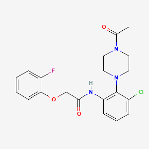 molecular formula C20H21ClFN3O3 B4693513 N-[2-(4-acetylpiperazin-1-yl)-3-chlorophenyl]-2-(2-fluorophenoxy)acetamide 