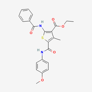 molecular formula C23H22N2O5S B4693552 Ethyl 2-benzamido-5-[(4-methoxyphenyl)carbamoyl]-4-methylthiophene-3-carboxylate 