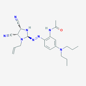 molecular formula C22H26N8O B046937 N-(2-(1-Allyl-4,5-dicyanoimidazol-2-ylazo)-5-(dipropylamino)phenyl)-acetamide CAS No. 123590-00-1