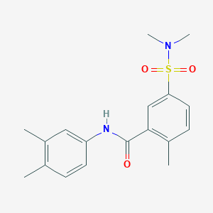 molecular formula C18H22N2O3S B4693803 N-(3,4-dimethylphenyl)-5-(dimethylsulfamoyl)-2-methylbenzamide 