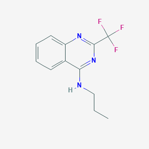 molecular formula C12H12F3N3 B4694061 N-propyl-2-(trifluoromethyl)quinazolin-4-amine 