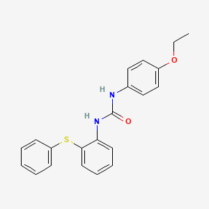 molecular formula C21H20N2O2S B4694110 N-(4-ETHOXYPHENYL)-N'-[2-(PHENYLSULFANYL)PHENYL]UREA 
