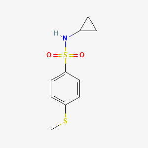 molecular formula C10H13NO2S2 B4694187 N-cyclopropyl-4-(methylsulfanyl)benzenesulfonamide 