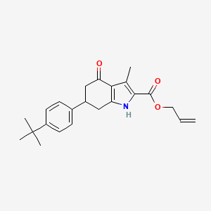 molecular formula C23H27NO3 B4694220 prop-2-en-1-yl 6-(4-tert-butylphenyl)-3-methyl-4-oxo-4,5,6,7-tetrahydro-1H-indole-2-carboxylate 