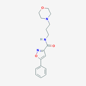 molecular formula C17H21N3O3 B469434 N~3~-(3-MORPHOLINOPROPYL)-5-PHENYL-3-ISOXAZOLECARBOXAMIDE 