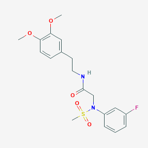 molecular formula C19H23FN2O5S B4694388 N-[2-(3,4-dimethoxyphenyl)ethyl]-N~2~-(3-fluorophenyl)-N~2~-(methylsulfonyl)glycinamide 