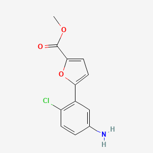 molecular formula C12H10ClNO3 B4694578 Methyl 5-(5-amino-2-chlorophenyl)furan-2-carboxylate 
