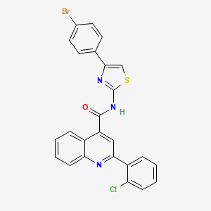 molecular formula C25H15BrClN3OS B4694583 N-[4-(4-bromophenyl)-1,3-thiazol-2-yl]-2-(2-chlorophenyl)quinoline-4-carboxamide 