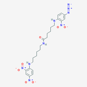 molecular formula C24H31N9O7 B046947 6-(2,4-Dinitrophenylamino)-1-aminohexyl-6-(4'-azido-2'-nitrophenylamino)hexanoate CAS No. 120551-21-5