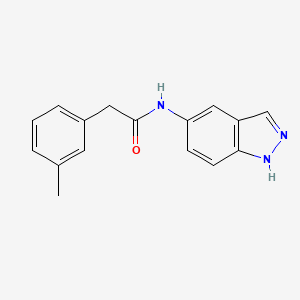 molecular formula C16H15N3O B4694706 N-(1H-indazol-5-yl)-2-(3-methylphenyl)acetamide 