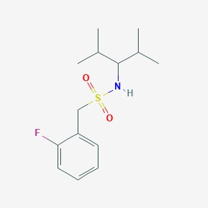 molecular formula C14H22FNO2S B4694943 N-(2,4-dimethylpentan-3-yl)-1-(2-fluorophenyl)methanesulfonamide 