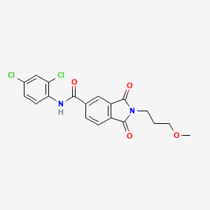 molecular formula C19H16Cl2N2O4 B4695258 N-(2,4-dichlorophenyl)-2-(3-methoxypropyl)-1,3-dioxoisoindole-5-carboxamide 