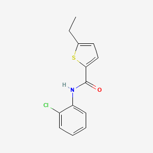 molecular formula C13H12ClNOS B4695491 N-(2-chlorophenyl)-5-ethylthiophene-2-carboxamide 
