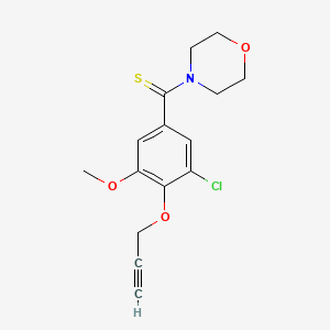 4-{[3-chloro-5-methoxy-4-(2-propyn-1-yloxy)phenyl]carbonothioyl}morpholine