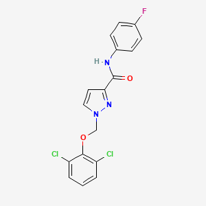 1-[(2,6-dichlorophenoxy)methyl]-N-(4-fluorophenyl)-1H-pyrazole-3-carboxamide