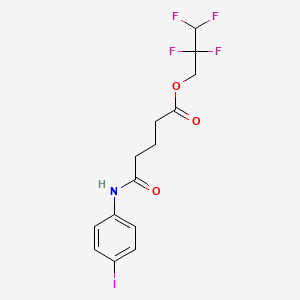 2,2,3,3-tetrafluoropropyl 5-[(4-iodophenyl)amino]-5-oxopentanoate