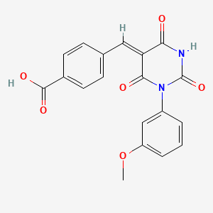 4-{[1-(3-methoxyphenyl)-2,4,6-trioxotetrahydro-5(2H)-pyrimidinylidene]methyl}benzoic acid