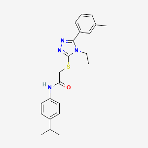 2-{[4-ethyl-5-(3-methylphenyl)-4H-1,2,4-triazol-3-yl]thio}-N-(4-isopropylphenyl)acetamide