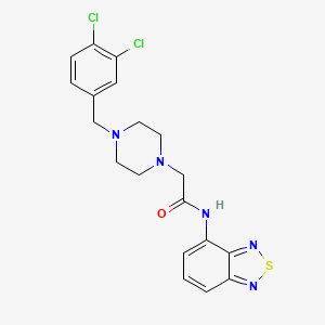 molecular formula C19H19Cl2N5OS B4695595 N-(2,1,3-BENZOTHIADIAZOL-4-YL)-2-[4-(3,4-DICHLOROBENZYL)-1-PIPERAZINYL]ACETAMIDE 