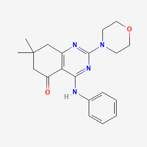 4-anilino-7,7-dimethyl-2-(4-morpholinyl)-7,8-dihydro-5(6H)-quinazolinone