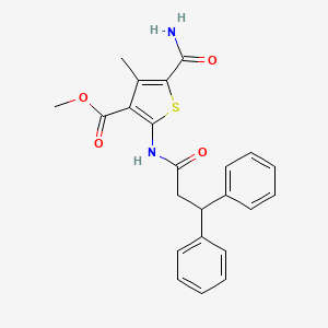 methyl 5-(aminocarbonyl)-2-[(3,3-diphenylpropanoyl)amino]-4-methyl-3-thiophenecarboxylate