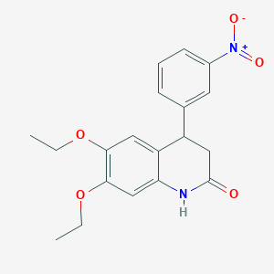 6,7-diethoxy-4-(3-nitrophenyl)-3,4-dihydro-2(1H)-quinolinone