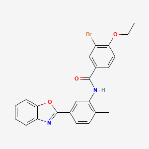 N-[5-(1,3-benzoxazol-2-yl)-2-methylphenyl]-3-bromo-4-ethoxybenzamide
