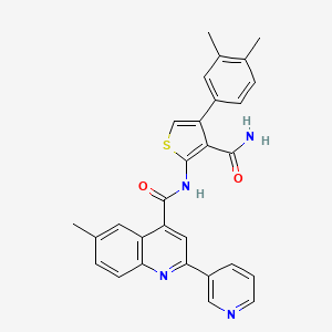 N-[3-(aminocarbonyl)-4-(3,4-dimethylphenyl)-2-thienyl]-6-methyl-2-(3-pyridinyl)-4-quinolinecarboxamide