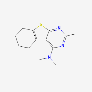 molecular formula C13H17N3S B4695683 N,N,2-trimethyl-5,6,7,8-tetrahydro-[1]benzothiolo[2,3-d]pyrimidin-4-amine 