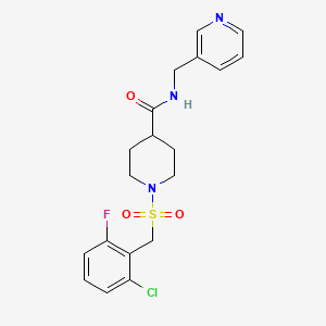 1-[(2-chloro-6-fluorobenzyl)sulfonyl]-N-(3-pyridinylmethyl)-4-piperidinecarboxamide