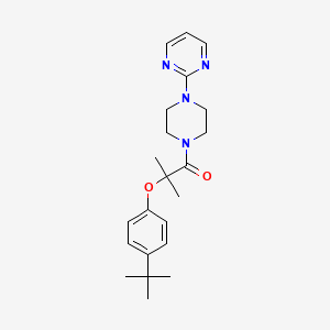 2-{4-[2-(4-tert-butylphenoxy)-2-methylpropanoyl]-1-piperazinyl}pyrimidine