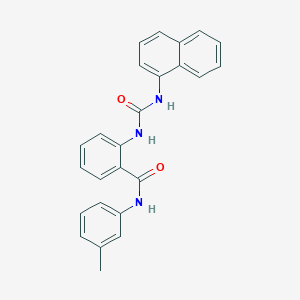 molecular formula C25H21N3O2 B4695703 N-(3-methylphenyl)-2-(naphthalen-1-ylcarbamoylamino)benzamide 