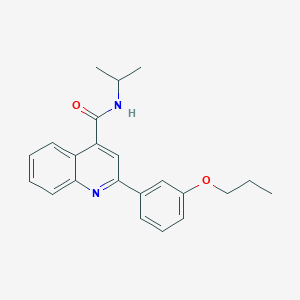 molecular formula C22H24N2O2 B4695894 N-(propan-2-yl)-2-(3-propoxyphenyl)quinoline-4-carboxamide 