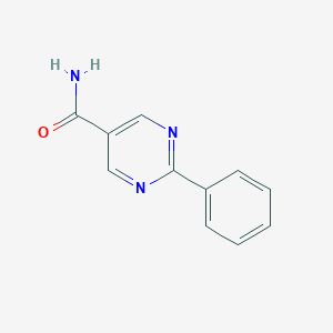 molecular formula C11H9N3O B046960 2-苯基嘧啶-5-甲酰胺 CAS No. 122773-96-0