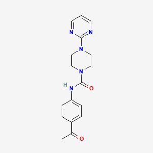 molecular formula C17H19N5O2 B4696152 N-(4-acetylphenyl)-4-(pyrimidin-2-yl)piperazine-1-carboxamide 