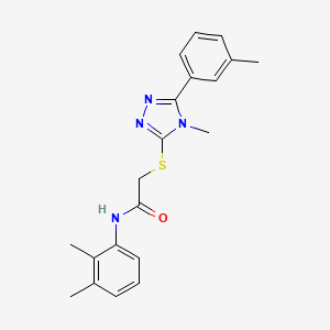 molecular formula C20H22N4OS B4696240 N-(2,3-dimethylphenyl)-2-{[4-methyl-5-(3-methylphenyl)-4H-1,2,4-triazol-3-yl]sulfanyl}acetamide 