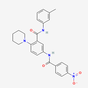 molecular formula C26H26N4O4 B4696248 N-(3-methylphenyl)-5-[(4-nitrobenzoyl)amino]-2-piperidin-1-ylbenzamide 