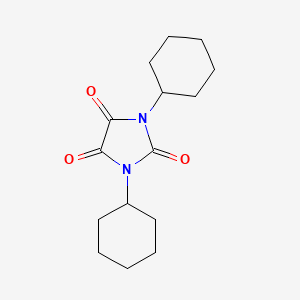 molecular formula C15H22N2O3 B4696563 1,3-Dicyclohexylimidazolidine-2,4,5-trione 