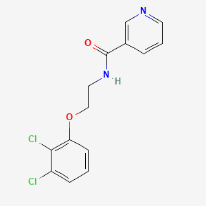 molecular formula C14H12Cl2N2O2 B4696620 N-[2-(2,3-dichlorophenoxy)ethyl]pyridine-3-carboxamide 