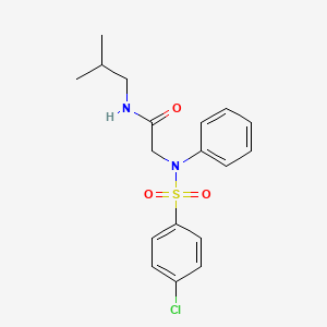 molecular formula C18H21ClN2O3S B4696667 N~2~-[(4-chlorophenyl)sulfonyl]-N-(2-methylpropyl)-N~2~-phenylglycinamide 