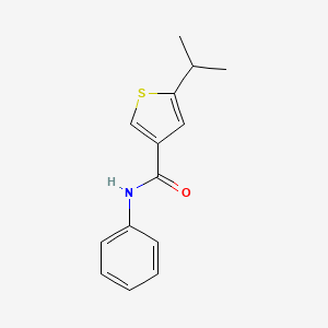 molecular formula C14H15NOS B4696719 N-phenyl-5-(propan-2-yl)thiophene-3-carboxamide 