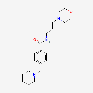 molecular formula C20H31N3O2 B4696862 N-[3-(MORPHOLIN-4-YL)PROPYL]-4-[(PIPERIDIN-1-YL)METHYL]BENZAMIDE 