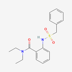 molecular formula C18H22N2O3S B4697049 N,N-DIETHYL-2-(PHENYLMETHANESULFONAMIDO)BENZAMIDE 