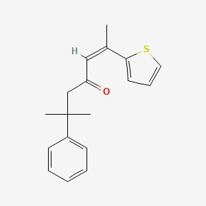 molecular formula C18H20OS B4697373 (Z)-6-methyl-6-phenyl-2-thiophen-2-ylhept-2-en-4-one 